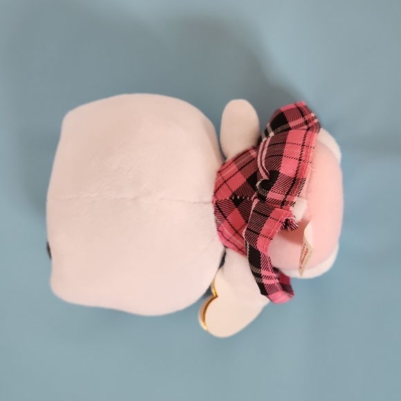 6" Tartan Plad Dress & Bow Sanrio Hello Kitty Plush Toy Beanie Babie - Picture 2 of 3